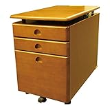 国産 完成品 天板昇降式ワゴン ワゴン100マロンミディアム[幅41.4cm 奥行51cm] 1233162