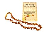 Amber Teething Necklace, 100% Certified Pure Amber, Anti-Inflammatory & Reduce Pain by BabyZaba