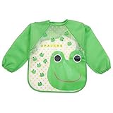 子Waterproof Bibs、misaky漫画半透明プラスチックソフトBaby Bibs US サイズ: M カラー: ブルー