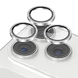 YealRed For iPhone 17 Pro/17 Pro Max 用 レンズ保護キャップ アルミ合金製 カメラカバー キラキラ 9H強化保護カバー ブラックフレーム アルミニウム合金素材 高光透過率 露出オーバー防止 耐衝撃 傷防止 指紋防止 写真撮影に影響しない 超薄型 アイフォン 17 Pro/17 Pro Max に対応 (シルバー)