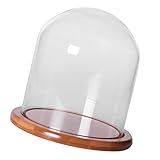 【ノーブランド品】 ガラス　カバー　景観花瓶　テラリウム　竹　トレイ　植物　装飾　全2サイズ - S