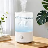 Sinessy 加湿器 卓上 超音波式 4L大容量 40時間連続 アロマ対応 上部給水 静音設計 空焚き防止