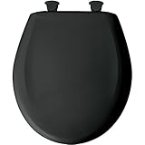Bemia|#Bemis 200SLOWT 047 Slow Close Sta-Tite Round Closed Front Toilet Seat, Black, [並行輸入品]