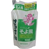 【まとめ買い】ミヨシ石鹸 液体せっけんそよ風 詰替 1000ml ×4個