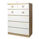 タンスのゲン ディズニー 公式ライセンス取得 ミッキー チェスト 5段 幅75cm 完成品 日本製 タンス ナチュラル 17010061 00