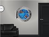 24" PortScape Sea Window Under the Sea Wall Graphic Decal Sticker Mural Home Kids Room Decor NEW !! 