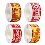 取扱注意シール ワレモノシール SSサイズ(2.5×4.5㎝) 1000枚 FRAGILE Don't bend 大容量 荷札 輸送指示ラベル 警告シール 梱包 配送注意 NYANDELMO ND-0185-R02-SS-1000