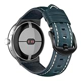 [KeeFos] バンド Google Pixel Watch 4 41mm/Google Pixel Watch 3 41mm/2/1対応 交換バンド レザー ストラップ 柔らかい 替えベルト 男女兼用 交換ベルト グーグル ピクセルウォッチ4 41 mm/3 41 mm/2/1用 (ブラック)