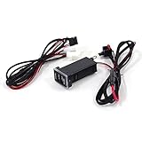 アズーリプロデュース 汎用 増設 急速充電 USBポート QC3.0 2ポート LEDライト ホワイト アルファード/ヴェルファイア/ノア/ヴォクシー/ハイエース 等