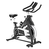 ATIVAFIT スピンバイク フィットネスバイク 本格トレーニング向き 16KG 無段階負荷調節 静音 エアロビクスバイク サドル＆ハンド