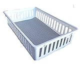 Set of 3整理Storage Binバスケットinホワイトwith滑り止めベース