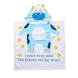 CUTE Baby Hooded Towel,STAR-TOP 100% Organic Cotton,Soft,Children's Cartoon Bathrobe for Baby Gifts 