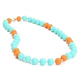 Chewbeads Waverly Teething Necklace, 100% Safe Silicone - Turquoise by Chewbeads