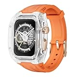 ANYOI コンパチブル アップルウォッチ バンド 45mm 44mm Apple Watch バンド PCケース+TPU 合金素材製 一体