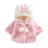 Pumpumly ベビー服 子供服 コート ムートンコート　満月/出産祝い/プレゼント　秋冬　ふわふわ　暖かい　キッズ服　ロンパース カバーオール（0ヶ月－36ヶ月）