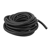 uxcell　段ボールチューブ　コルゲートチューブ　柔軟　電線コンジット　7mm x 10mm　5.8M　ポリプロピレン