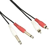 TECH 2ch ラインケーブル RCA(オス) ⇔ モノラルフォン(オス) 1.5m PH-1.5