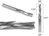Yonico 36269-SC 直径3/8インチ(9.5mm) 3 フルート ダウンカット スパイラルラッファー エンドミル CNC ルータービット 3/8 インチ シャンク