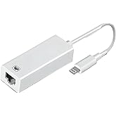 [Apple MFi Certified] Lightning to Ethernet Adapter, RJ45 Ethernet LAN Network Adapter Cable with 8 Pin Connector for iPhone 