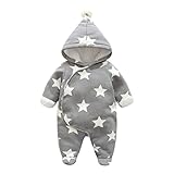 Zhhlaixing ベビー ロンパース カバーオール Newborn Infant Baby Cotton Winter Hooded Romper Jumpsuit Bodysuit Snowsu