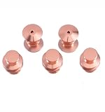 5個 ピンバッジ キャッチ 留め具 平型 デラックス タイタック バッジ留め具 金具 (ピンクゴールド)