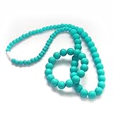 Silicone Teething Necklace - by Modern Ohana - BPA Free, Silicone Jewelry for Mom and Baby (Round Be