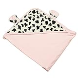 The Babymio Collection Swaddle Blanket, Mooky the Cow Pink by The Babymio Collection