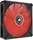 CORSAIR ML140 LED ELITE、AirGuide 付き 140mm 磁気浮上式 レッド LED ファン、増設用シングルパック CO-9050123-WW