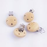 Mamimami Home 天然木製 チュアブル おしゃぶり クリップ Dummy Clips DIY おしゃぶりホルダー 噛がため　赤ちゃんのおもちゃ　ガラガラ 20個