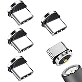 YACHUN 【5本セット 】マグネット 充電ケーブル用端子TypeC 専用 2.4A 磁気ヘッド 防塵プラグ 着脱式 USB-C 充電端子