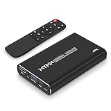 4K@30hz USB3.0 HDMIメディアプレーヤー HDMI/AV/光学出力付き2.5インチSATA HDD対応 ポータブルH.265 MP4プレーヤー USBドライブ/SDカードからのビデオ/音楽/写真/4GB内蔵または最大8TBの外付けHDD。