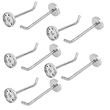 uxcell ステンレス スチール製 ラウンド ベース ハンガー ハンギング ハンガー 120mm 長さ 10本