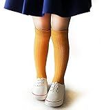 babamate Long Cotton Socks for Baby女の子子供用ニーハイストッキング3 - Pack 2 – 4才の赤ちゃん US サイズ: M カラー: イエロー