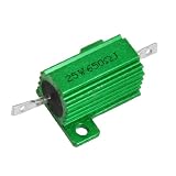 uxcell　メタルクラッド抵抗　ハイフラ防止抵抗　パワー　25W　650オーム　許容差5%　グリーン