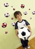 FunToSee Football Wall Stickers and Decals Set (Red/ White)