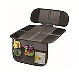 AUTOINBOX チャイルドシートマット スーパーマット 車保護シート シートプロテクター クッション 滑り止め コンビ収納ポケット付き