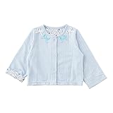 (チャックル) chuckle *スウィートガール*リボン付き春夏カーディガン 水色 90cm P3346-90-30