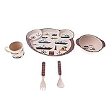 Baosity ベビー食器セット　プレート　ボウル　カップ　スプーン　フォーク　 可愛い　離乳食スタートセット - 多色2