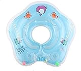 FUPUONE ベビー用うきわ 浮き輪首リング ベビーフロート プレスイミング お風呂に (ブルー)