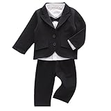 Zhhlinyuan 良質 Three-piece Little Boy Coat + Shirt + Pants Classic Long Sleeve Gentleman Set