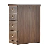 アルファタカバ 押し入れ用すき間収納(奥行55cm) 2.5cm刻み選べる押入れ収納 すきま収納 幅25cm4段(高さ68cm)ブラウン