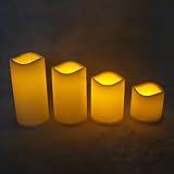 LED キャンドル ライト 4個 セット ゆらゆらと優しく揺らぐ　癒やしのキャンドル型
