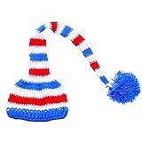 QIAONAI 赤ちゃん　撮影小道具　ニット帽　毛糸 ロングテール　ボール　クリスマス　コスチューム　新生児 可愛い 　ベビー用 寝相アート　撮影用 大注目 ベビー・赤ちゃん 新生児 記念撮影 ギフト