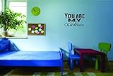 Design with Vinyl Moti 2717 2 Decal Wall Sticker : You Are My Sunshine Quote Text Lettering Boy Girl