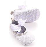ベビー ガールズ シューズ スパンコール キラキラ光る ソフトなソール 滑り止め プリンセス スニーカー (12cm/6-12ヶ月, ホワイト)