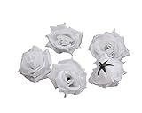 Hommy 50pcs 人工絹 花ヘッド バルク 結婚式 パーティー 装飾 ローズ 造花 ホーム デコレーション DIY クリーム