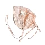 「homecoi」 ベビー帽子　ハット　サンバイザー　ヘアバンド　レッテル　レース　子供用　男の子　女の子　新生児　キッズ　赤ん坊　赤ちゃん用　アウトドア　おしゃれ　可愛い　花付き　遮光 (ピンク)