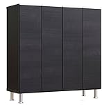 日本製 モダン 幅100cm ロータイプシューズボックス 完成品 (ダークブラウン)