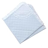 赤ちゃんの城 アフガン うさぎステッチ 83×83cm サックス