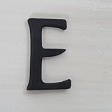 シンプルブラック!　真鍮　大文字アルファベット E